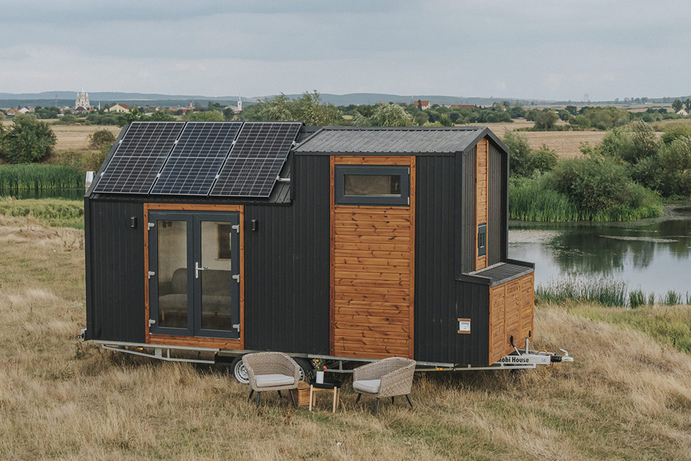 tiny house buiten